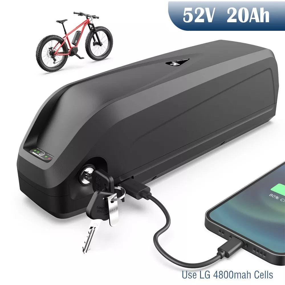 52V 20Ah 2000W Motor Hailong Li-ion Ebike Battery Electric Bike Battery LG Cells