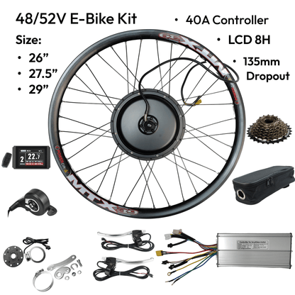 Ebike Kit Rear MTX Wheel Electric Bicycle 48/52V 2000W 40A Colourfull Display ebikesolution uk stock