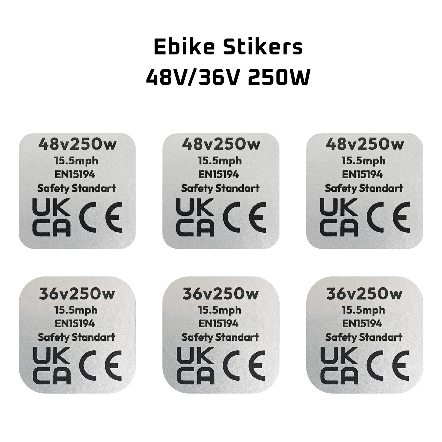 3x Motor Sticker Decal 36V/48V 250W Road Legal Ebike Sticker uk stock ebikesolution