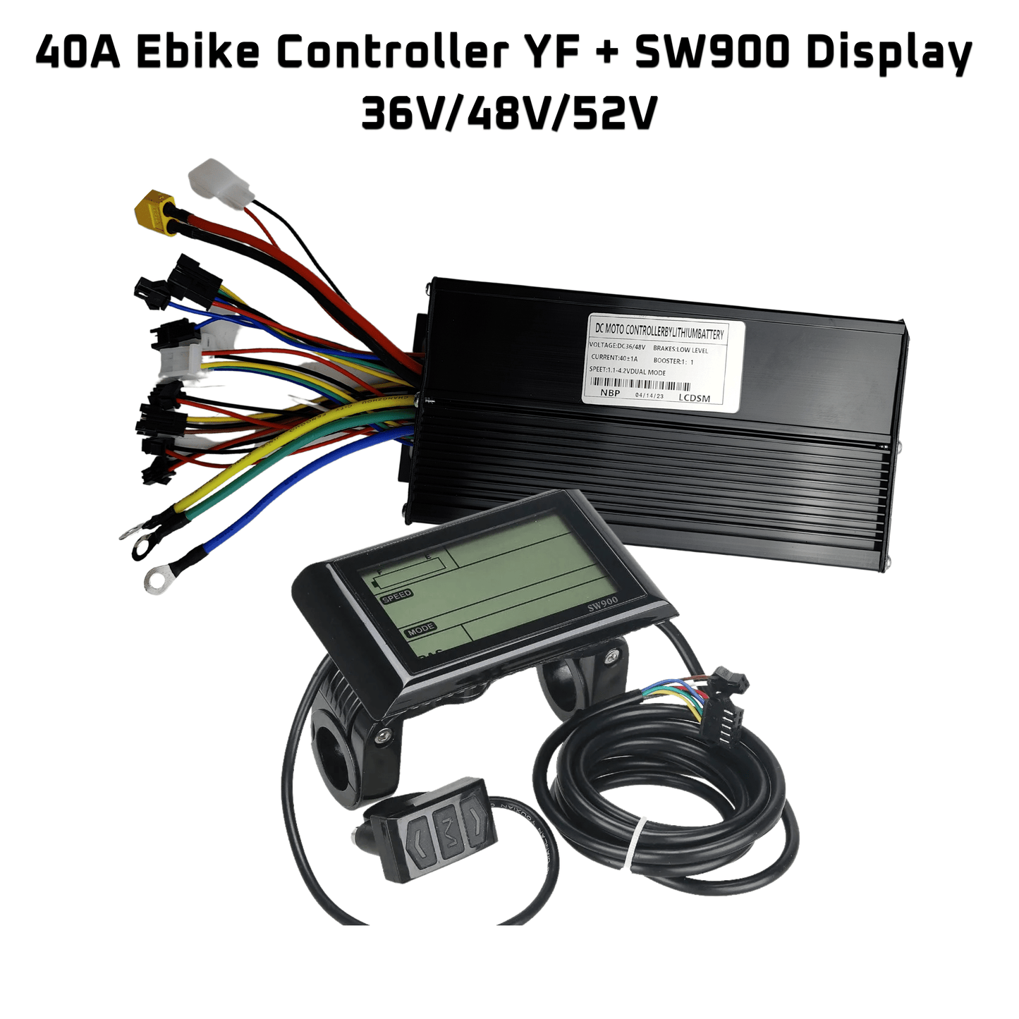 Ebike Controller 48/52V YF 40A + SW900 Display 2000W Kit ebike solution uk stock