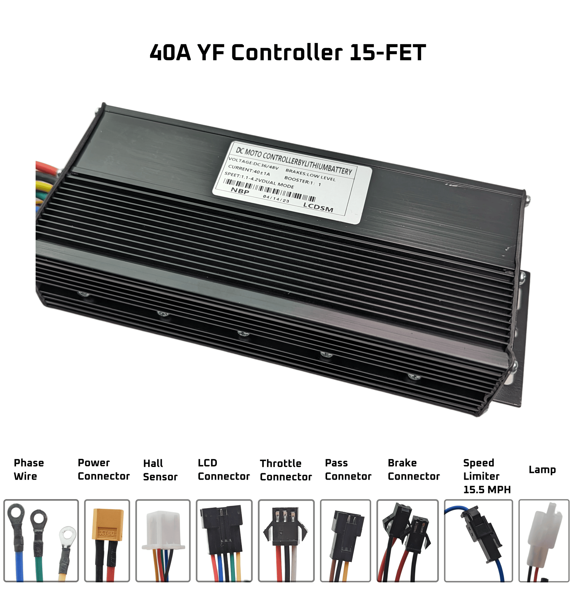 Ebike Brushless Motor Controller DC 36V/48V 40A YF ebikesolution uk stock