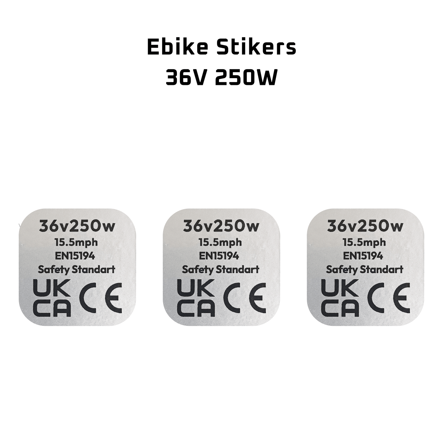 3x Motor Sticker Decal 36V/48V 250W Road Legal Ebike Sticker uk stock ebikesolution