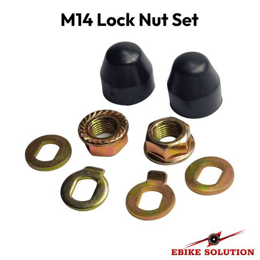 EBIKE E-bike Hub Motor Axle M14 Lock Nut lock Washer spacer nut Cover Kit ebikesolution