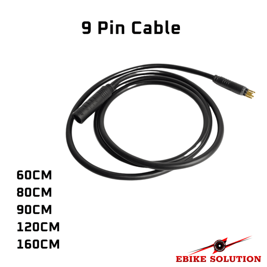 9 Pin EBike Bicycle Female To Male Connector Motor Extension Cable Wire