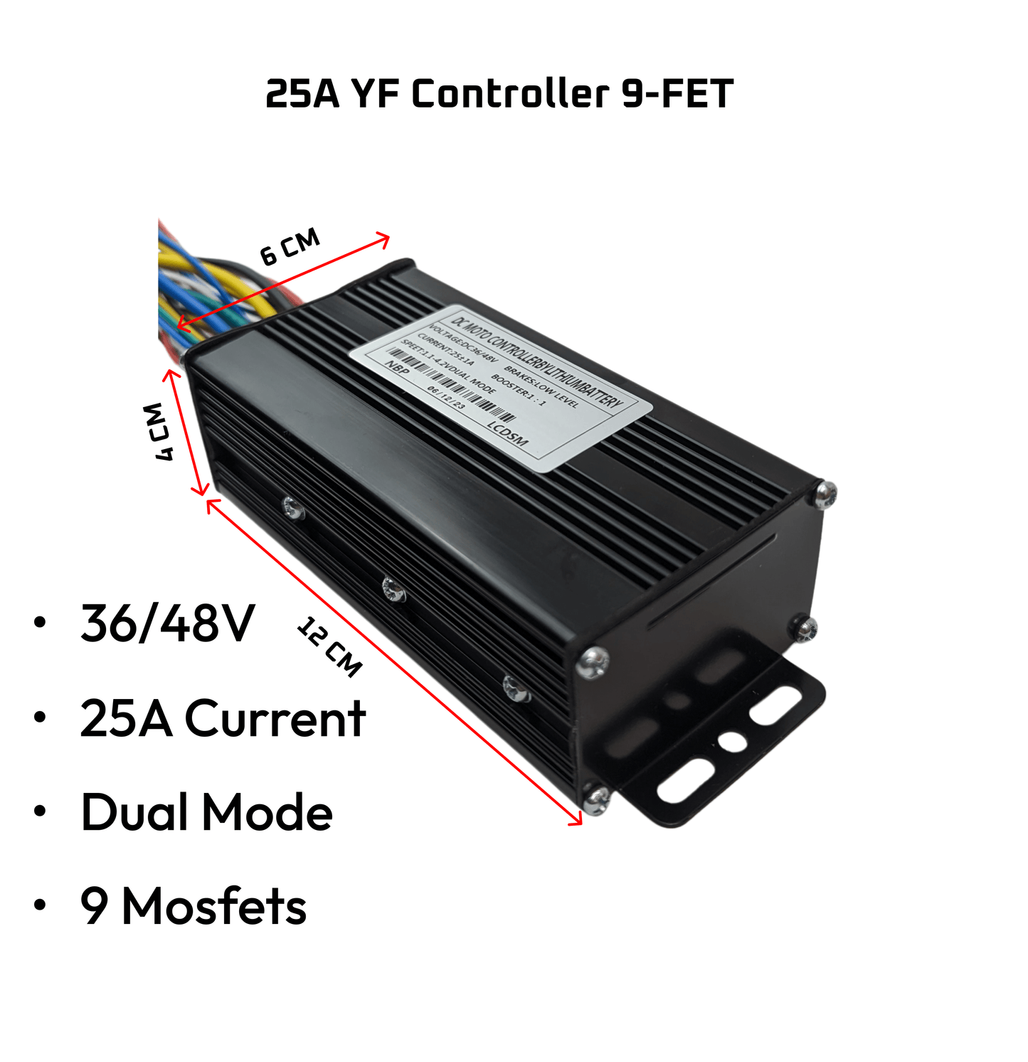 Ebike Brushless Motor Controller YF 36V/48V 25A  uk stock ebikesolution