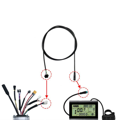 Waterproof 5-pin Juliet to JST-SM KT LCD Display Adapter Converter Cable Ebike ebikesolution