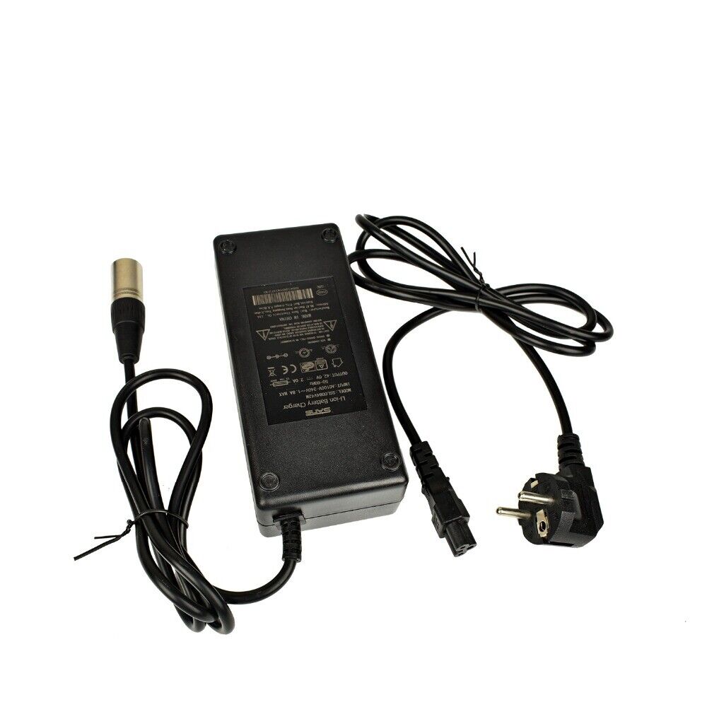 54.6V 2A Lithium Li-Ion Charger for 48V e-Bike Scooter Golf Battery XLR Port ebikesolution